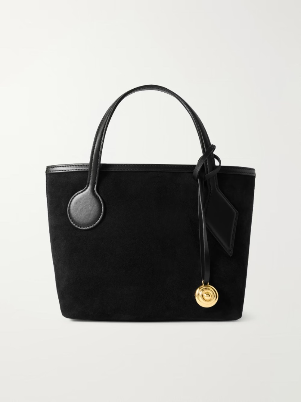 Liffner Sprout Black Micro Suede Tote BNWT